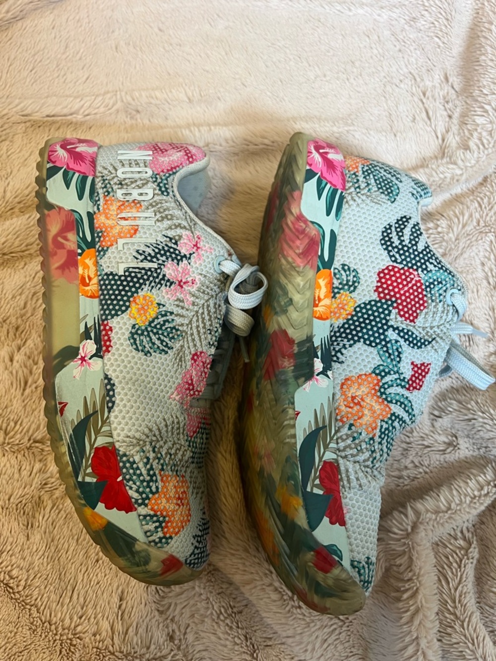 NOBULL Women’s Floral Mesh Ripstop Trainer Sneakers - Light Blue - Picture 5 of 8